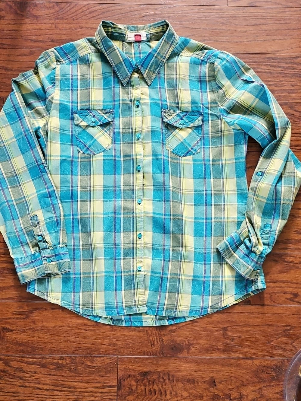 L.E.I. Y2k Long Sleeve Button Down Juniors XL